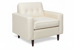 Chet Leather Mid-Century Modern Club Chair