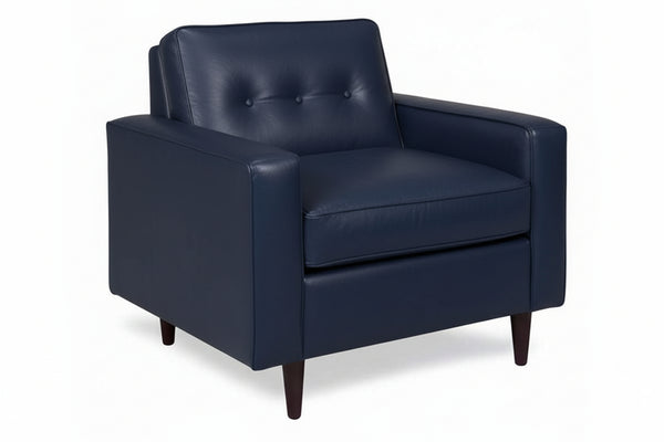 Chet Leather Mid-Century Modern Club Chair