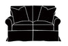 Image of Christine "Quick Ship" Slipcover Loveseat In Bright White Fabric