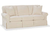 Image of Christine 84 Inch Traditional Slipcovered Sofa With Skirt