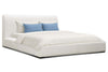 Image of Ciro Queen & King Modern Leather Ribbed Headboard Platform Bed