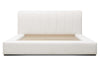 Image of Ciro Queen & King Modern Leather Ribbed Headboard Platform Bed
