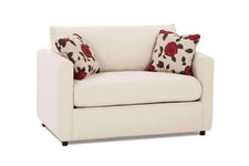 City 53 Inch Twin Size Pillow Back Fabric Chair And A Half Sleeper