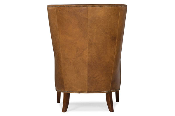 Clement Tall Wing Back Leather Accent Club Chair