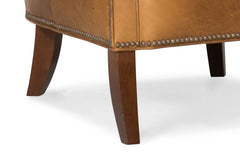 Clement Tall Wing Back Leather Accent Club Chair