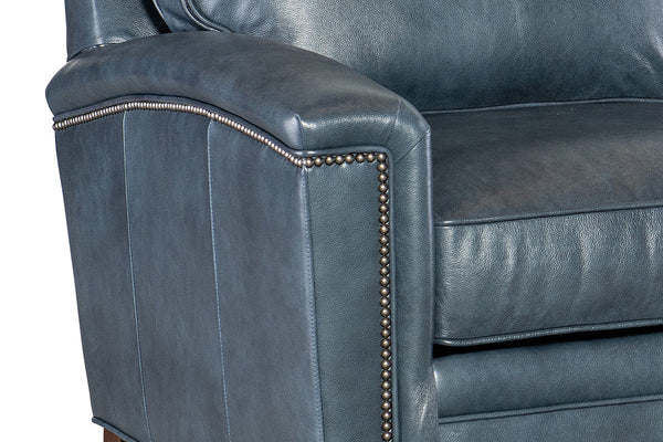 Clifford Transitional Pillow Back Leather Loveseat