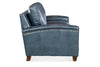 Image of Clifford Transitional Pillow Back Leather Loveseat