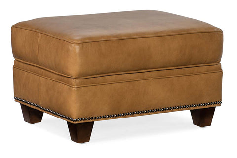 Clifford Transitional Leather Ottoman