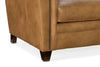 Image of Clifford 88 Inch Transitional Three Cushion Pillow Back Leather Sofa
