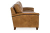 Image of Clifford 88 Inch Transitional Three Cushion Pillow Back Leather Sofa