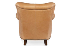 Clyde Tufted Leather Accent Club Chair