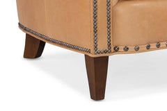 Clyde Tufted Leather Accent Club Chair