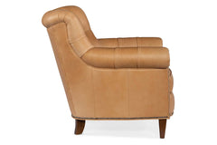 Clyde Tufted Leather Accent Club Chair