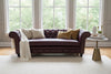 Image of Colburn 94 Inch Chesterfield Single Bench Cushion Tufted Leather Sofa