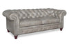 Image of Colburn 94 Inch Chesterfield Two Cushion Tufted Leather Sofa