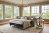 Image of Colburn 94 Inch Chesterfield Tufted Leather Queen Sleeper Sofa