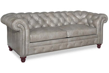 Colburn Tufted Leather Queen Chesterfield sleeper sofa