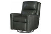 Image of Coleman Power Leather SWIVEL / GLIDER Bustle Pillow Back Recliner