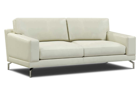 Colson Modern Leather Pillow Back Loveseat