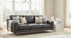Image of Colson 83 Inch Modern Leather Pillow Back Sofa