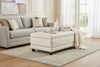 Connolly 54 Inch Leather STORAGE Ottoman With Nails