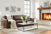 Image of Conrad Chocolate "Quick Ship" Leather Living Room Furniture Collection