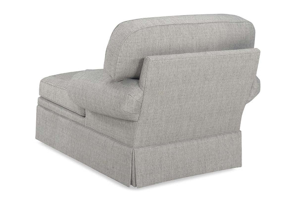 Corinne 8-Way Hand Tied Traditional Fabric Pillow Back Rolled Arm Chaise With Skirt