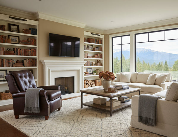 Corwin Leather Tufted Pillow Back Recliner