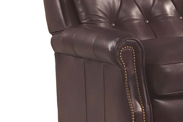 Corwin Leather Tufted Pillow Back Recliner