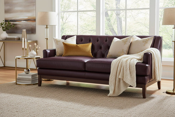 Cosmopolitan 81 Inch Leather Apartment Sofa