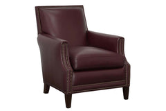 Crane Leather Tight Back Accent Chair