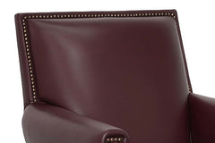 Crane Leather Tight Back Accent Chair