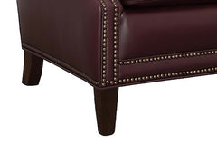Crane Leather Tight Back Accent Chair