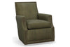 Image of Crane SWIVEL Leather Tight Back Accent Chair