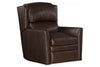 Image of Cranford Power Leather SWIVEL / GLIDER Bustle Pillow Back Recliner