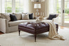 Image of Crispin 48 Inch Rectangular Deep Button Tufted Ottoman With Nailhead Trim