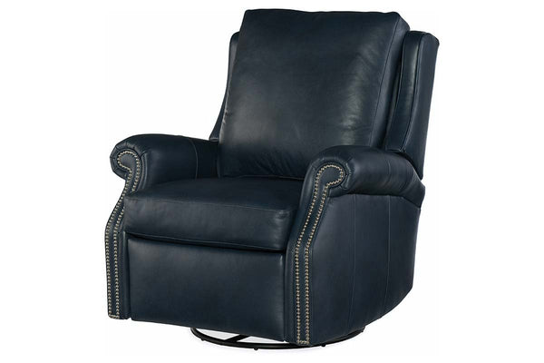Cutler Leather SWIVEL/GLIDER Pillow Back Reclining Chair