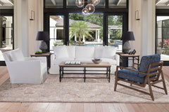 Phoebe Light 96 Inch Slipcovered "Quick Ship" Track Arm Sofa