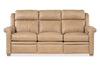 Image of Dale 83 Inch Dual Power "Wall Hugger" Three Cushion Pillow Back Leather Sofa