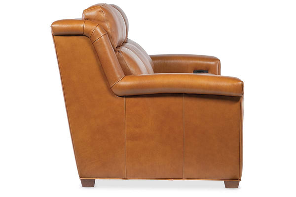 Dale 83 Inch Dual Power "Wall Hugger" Three Cushion Pillow Back Leather Sofa