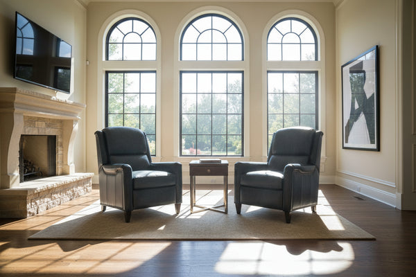 Dante Leather Bustle Pillow Back Recliner Chair