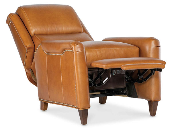 Dante Leather Bustle Pillow Back Recliner Chair