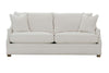 Image of Darcy 78 Inch QUEEN SLEEPER Two Cushion Or Single Bench Seat Fabric Apartment Sofa