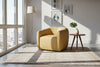 Image of Darrin Contemporary Leather Swivel Accent Chair