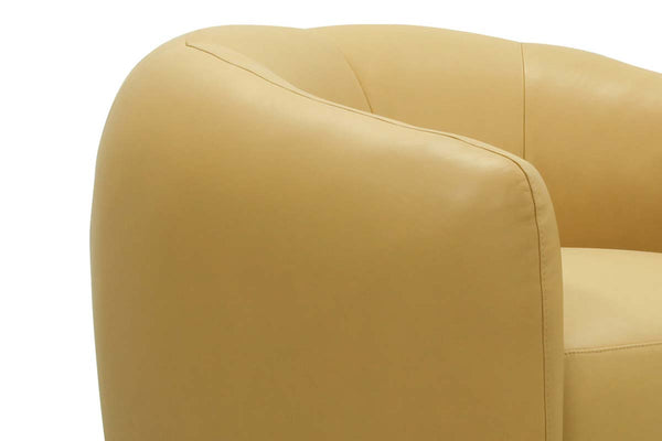 Darrin Contemporary Leather Swivel Accent Chair