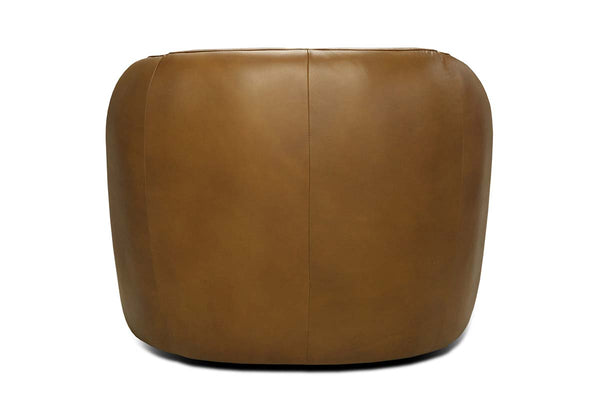 Darrin Contemporary Leather Swivel Accent Chair