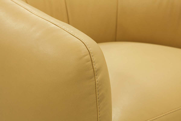 Darrin Contemporary Leather Swivel Accent Chair