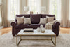 Image of Davis 83 Inch Traditional Leather Pillowback Sofa