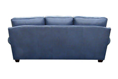 Davis 83 Inch Traditional Leather Pillowback Sofa