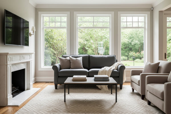 Declan 72 Inch Apartment Size Rolled Arm Pillow Back Sofa